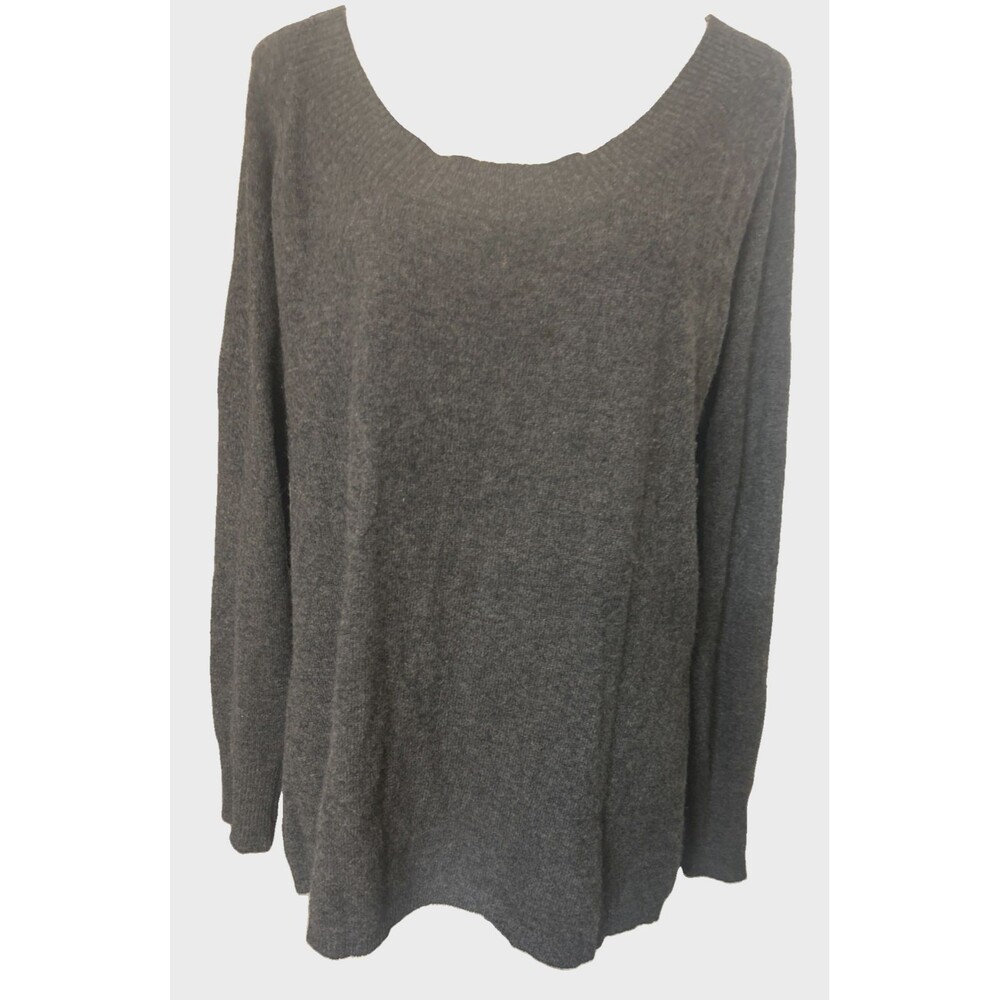 VTG Old Navy 100% Cashmere Womens XXL Gray Soft Knit Pullover Sweater Y2K